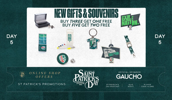 London Irish Online Shop St Patrick’s Promotions!